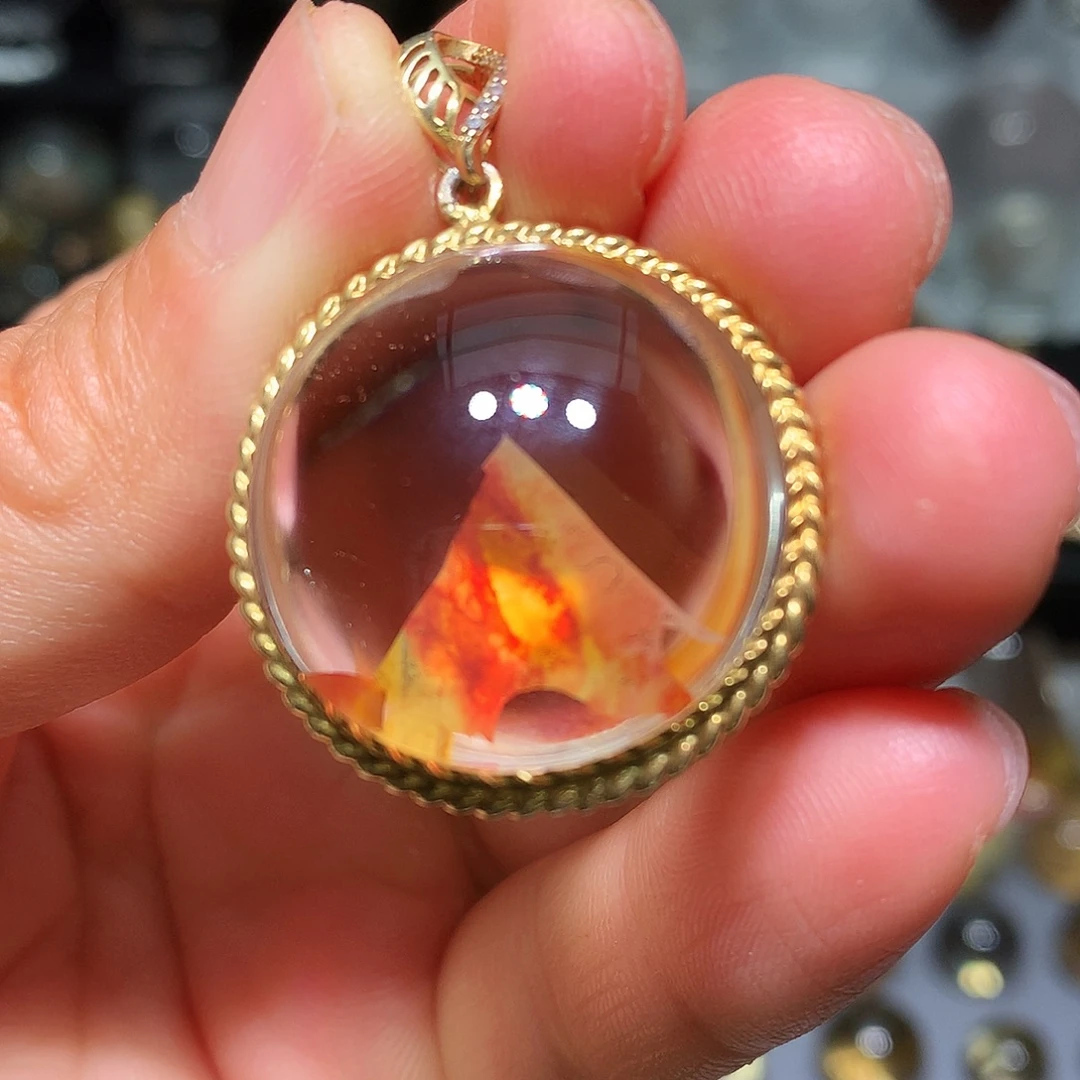 银S925镀金镶嵌水晶珠宝半成品定制款