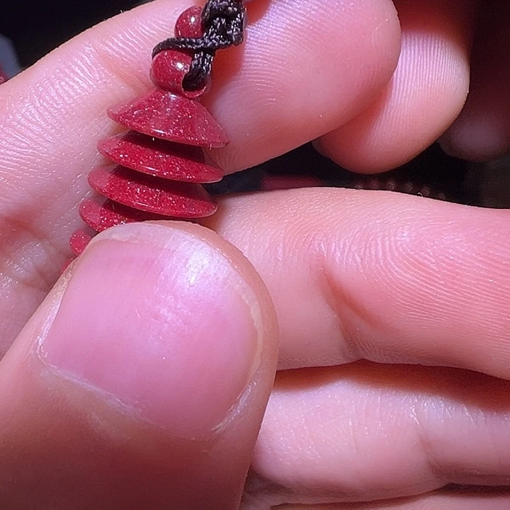 天然辰砂文昌塔 吊坠