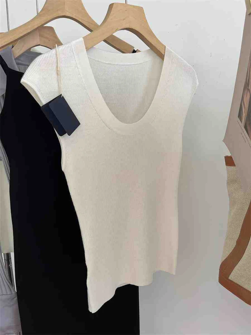 夏季无袖上衣法式短袖薄款毛针织衫衫女套头毛衣