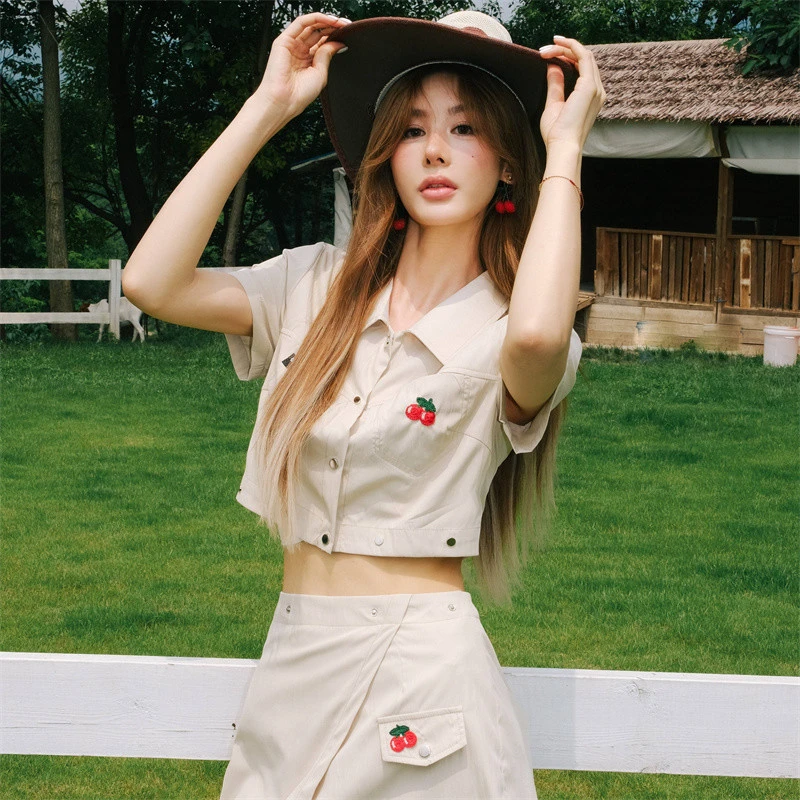 {小跑专属} CLOUDSEASON可拆卸两穿短款工装套装CTZ24244