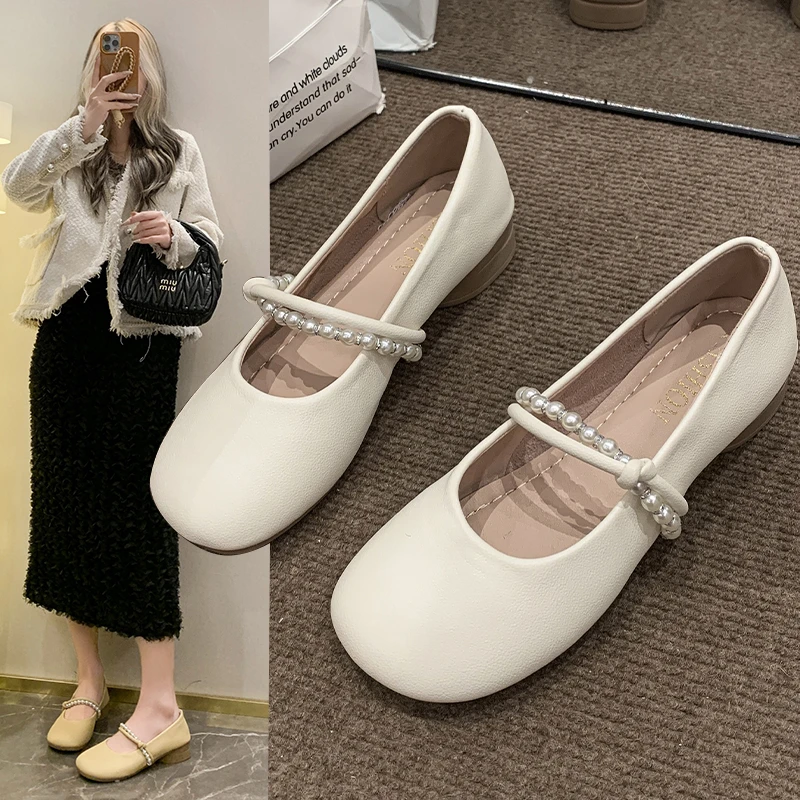 晚晚风温柔鞋平底单鞋女2025新款春季玛丽珍鞋子配裙子软底鞋