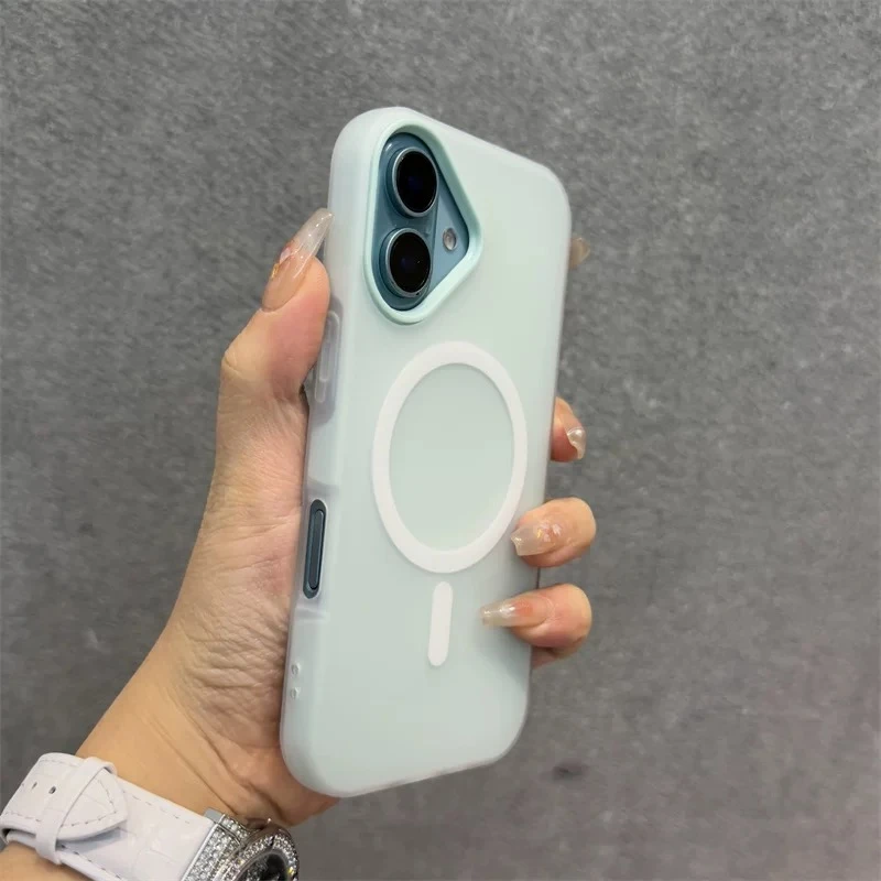 雅天立彩色果冻磁吸适用苹果16promax/14手机壳华为p60小米15pro