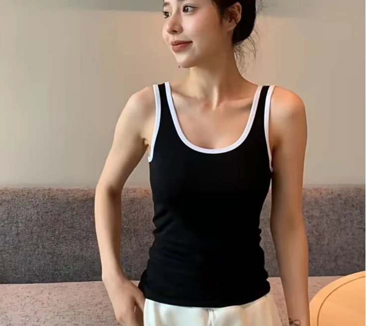 3016 撞色吊带内搭背心-FJ