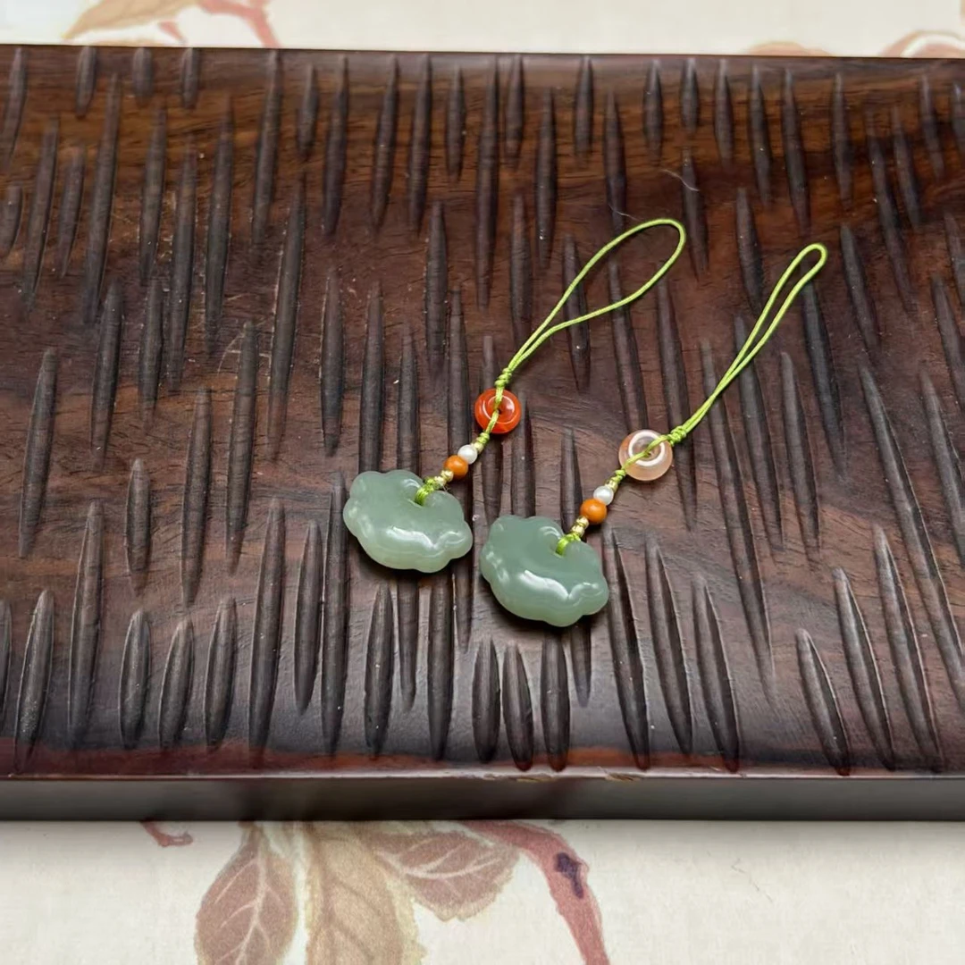 【北野珠宝】天然和田玉如意锁挂件-B134H-132多样性发一19x14x7mm