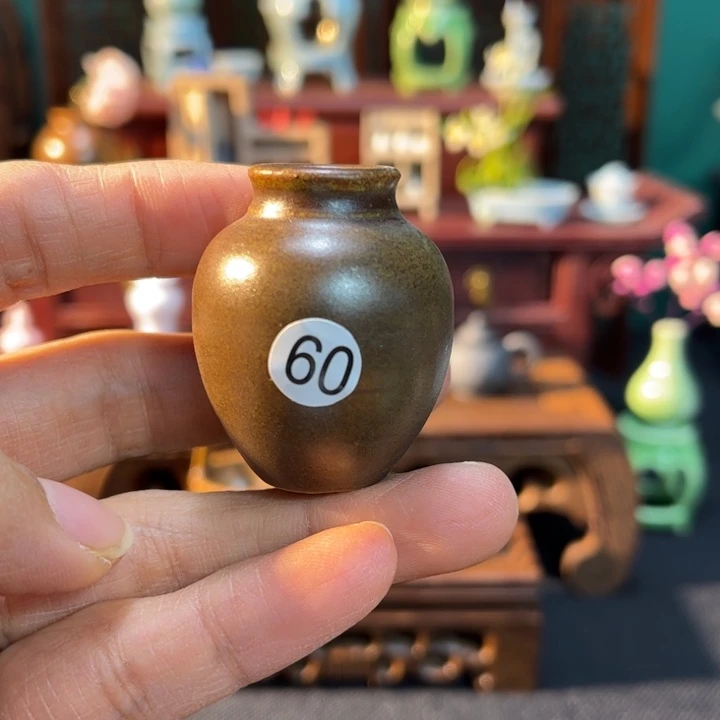 摆件微陶老王迷你花瓶