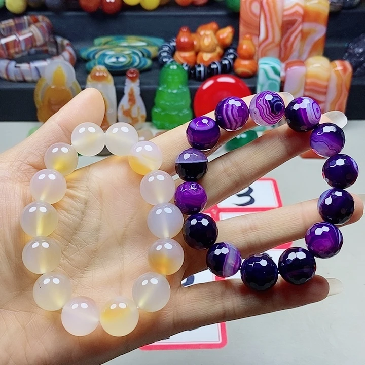 未镶嵌手链玛瑙/玉髓开**乐