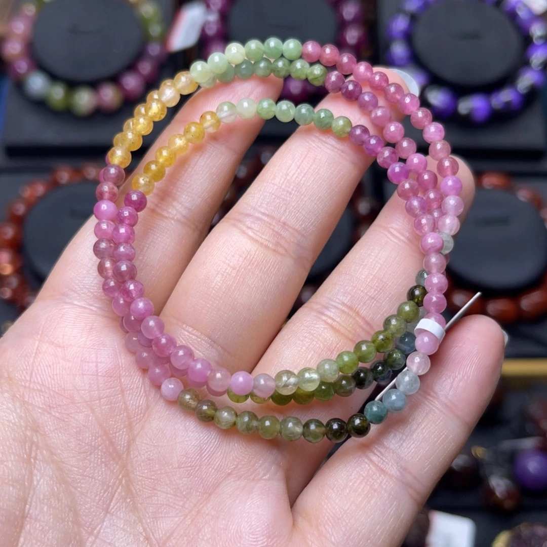 手链未镶嵌碧玺碧玺多圈3mm