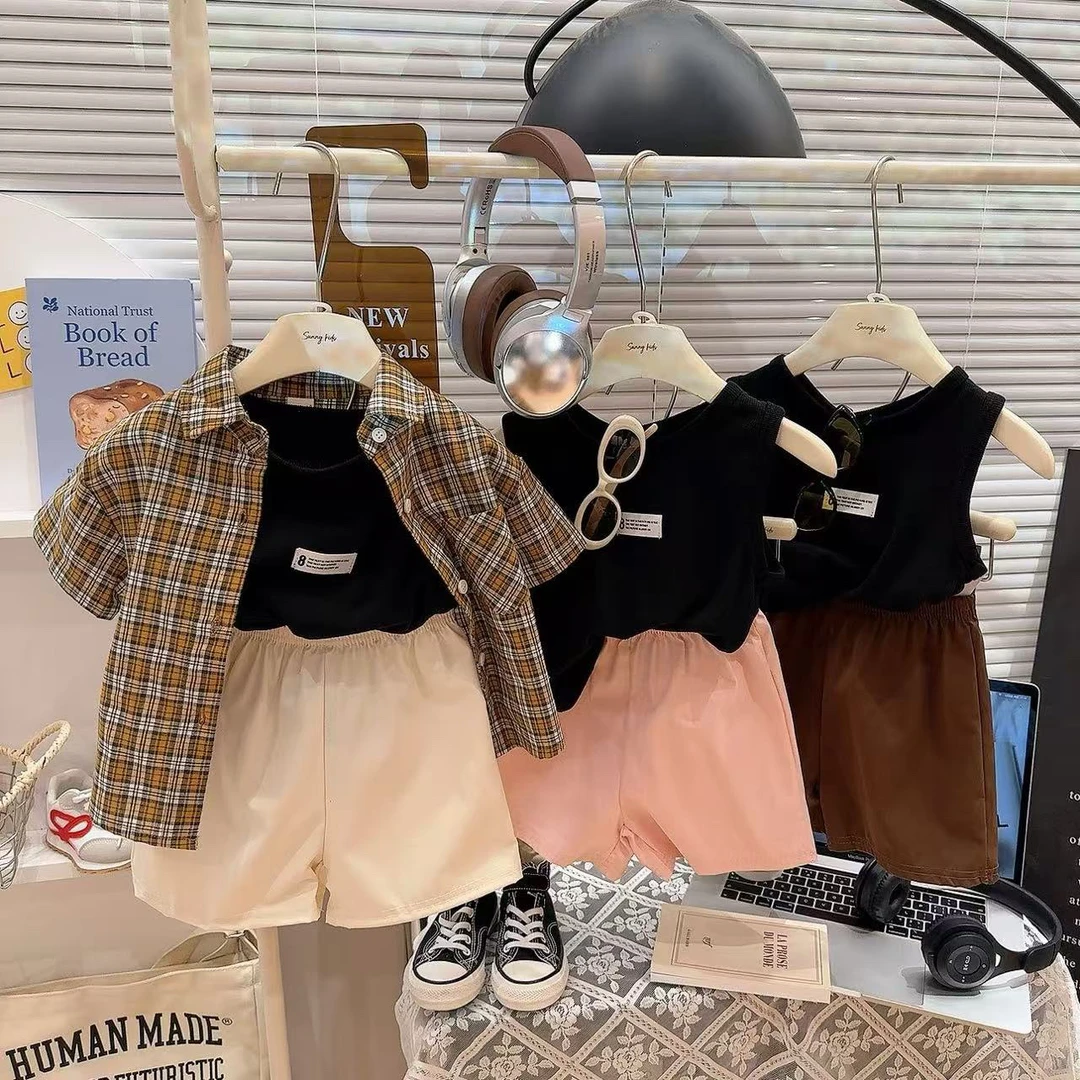 儿童背心套装新款舒适套装背心加短裤休闲夏季百搭