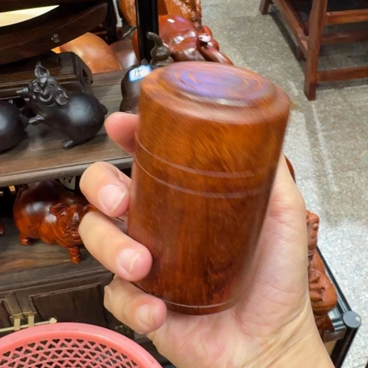 大果紫檀（缅甸花梨）花梨木小罐子6-9