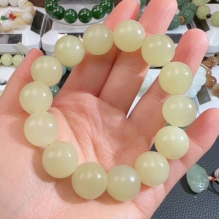 和田玉手串未镶嵌～**6