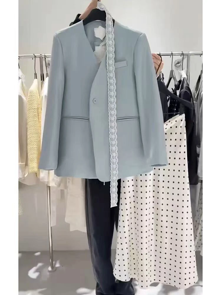 大码春季高级感超好看气质时尚小香风西装外套