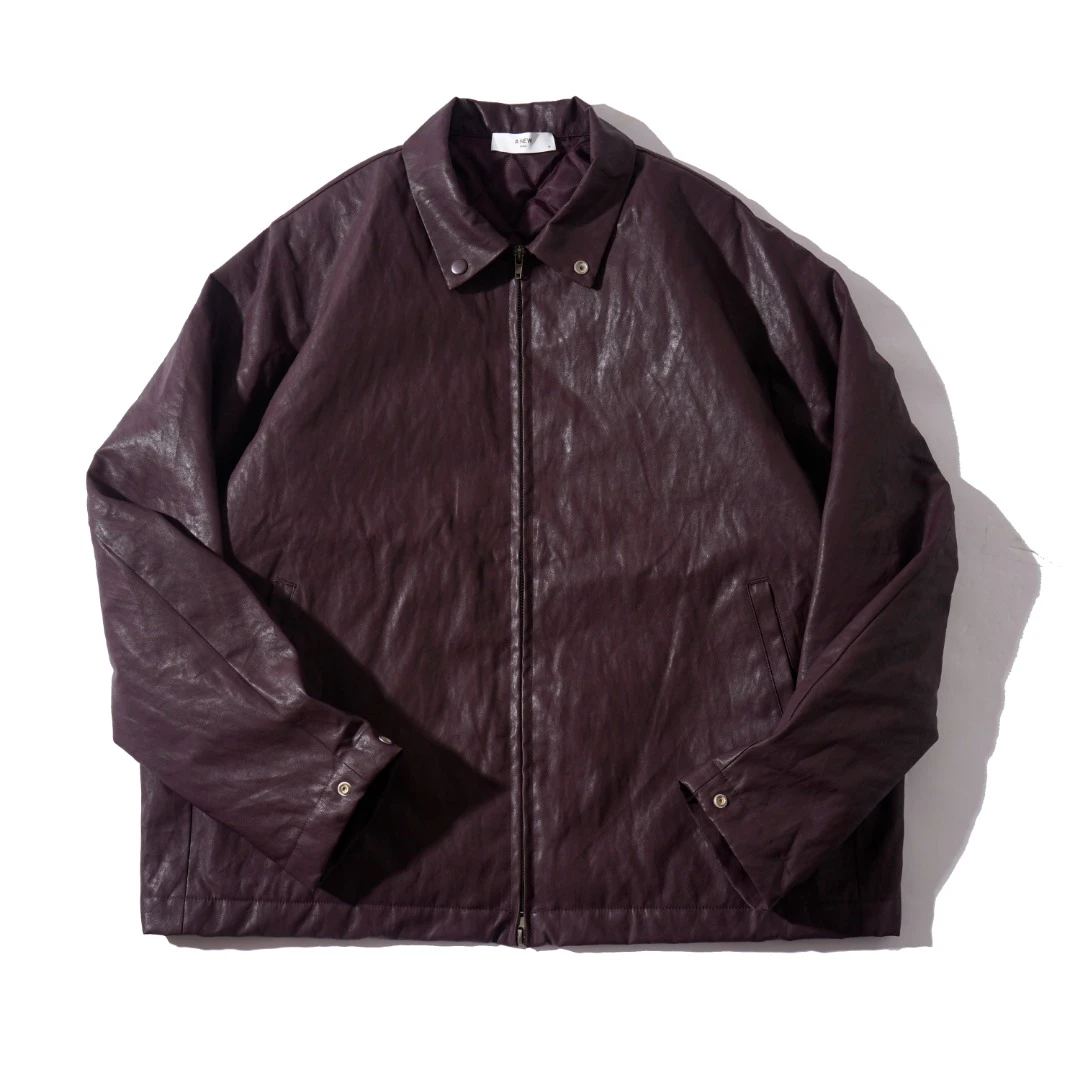 脱色复古水洗宽松棉服外套 7604