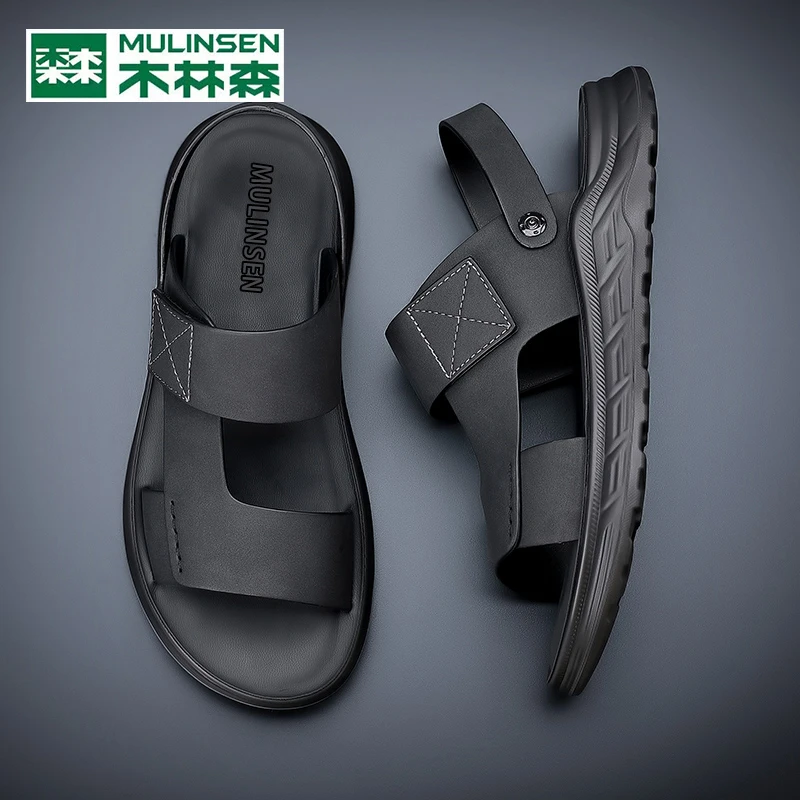 木林森夏季沙滩鞋软底外穿休闲耐磨男士防滑凉鞋男款潮流户外时尚