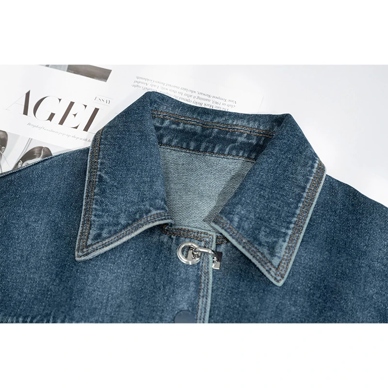 【断码捡漏】美洋MEIYANG金属扣分割牛仔短外套