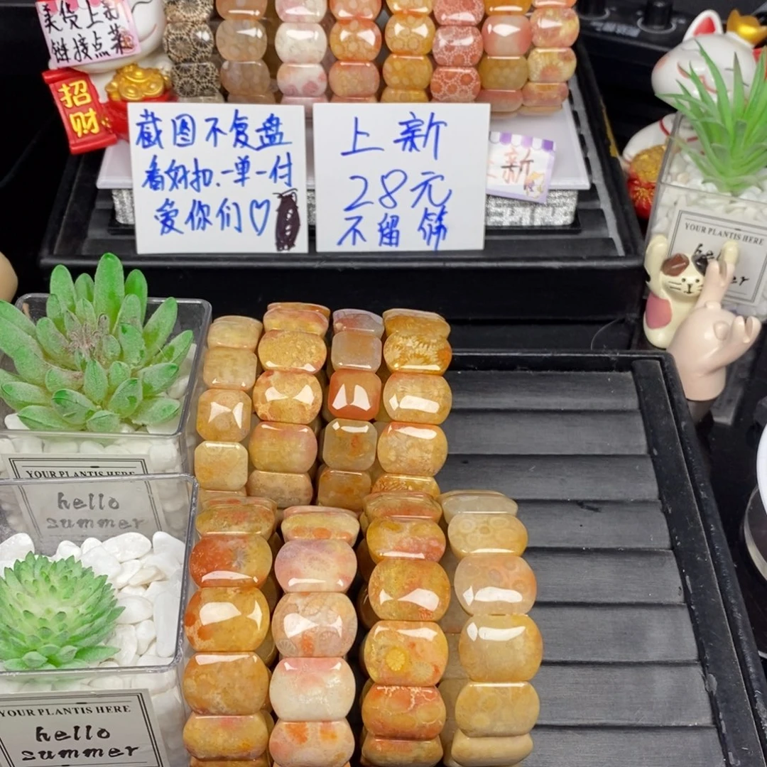 海***玩硅化玉未镶嵌手链