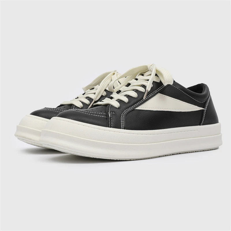 39-44四季款皮面大头德比厚底百搭板鞋小众潮流低帮时尚系带复古