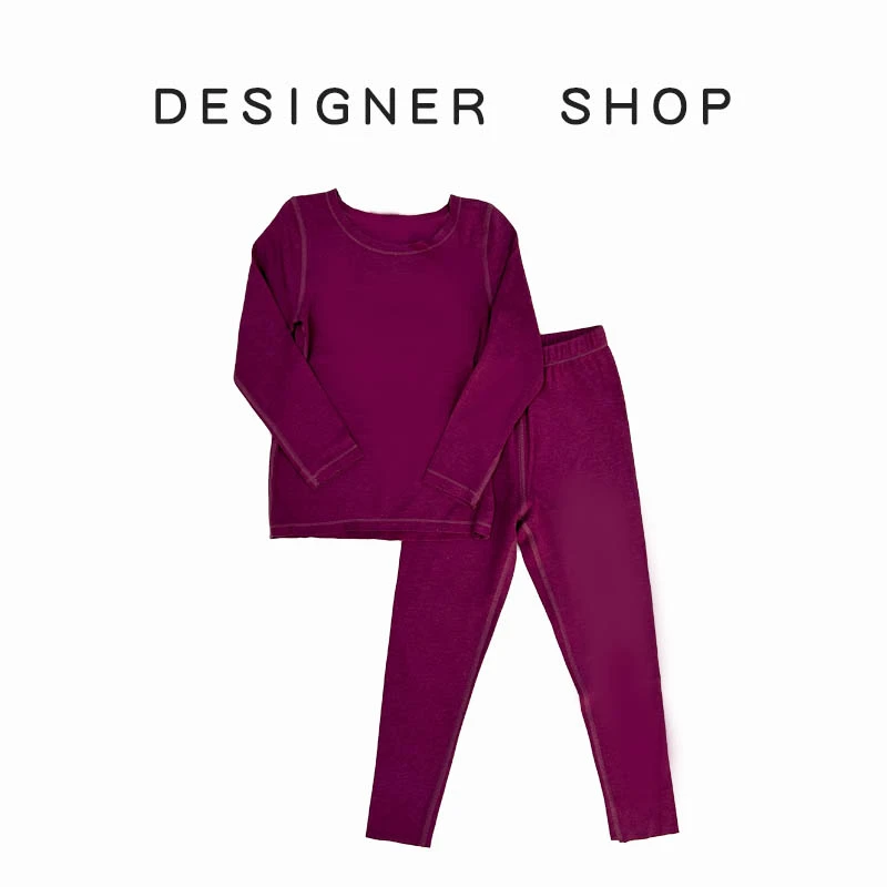 紫色儿童保暖衣打底衣上衣