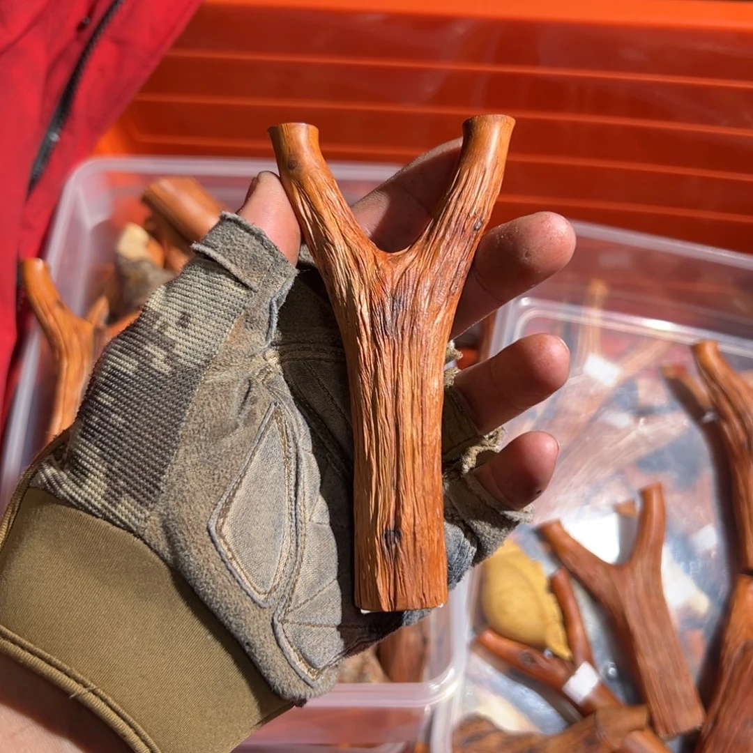 D***Y火琉璃树杈木弓手工制作