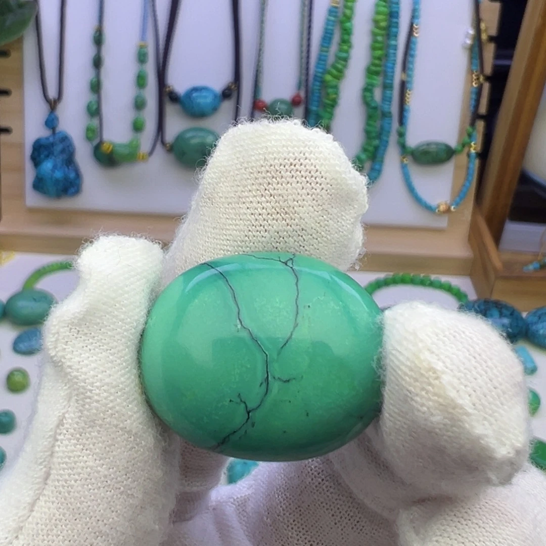 三醋酯纤维菜籽绿扁珠吊坠20.1mm兰