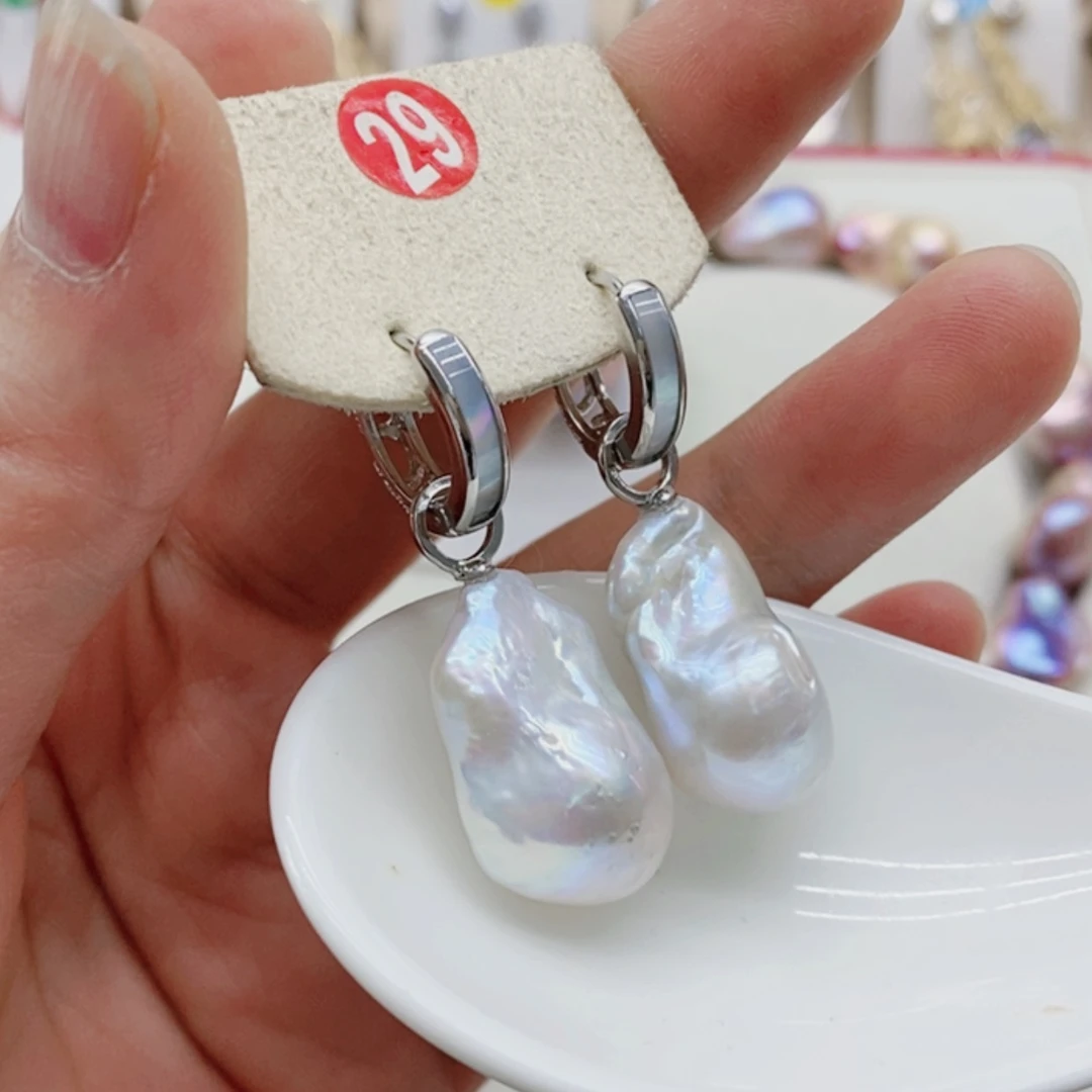 【闪购商品】淡水珍珠耳饰银S925镶嵌