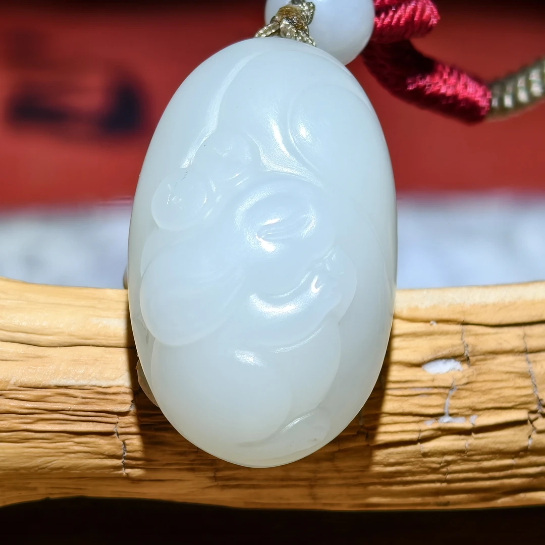 米达姐【新疆且末和田玉米达料】小兔—杨系手工雕刻