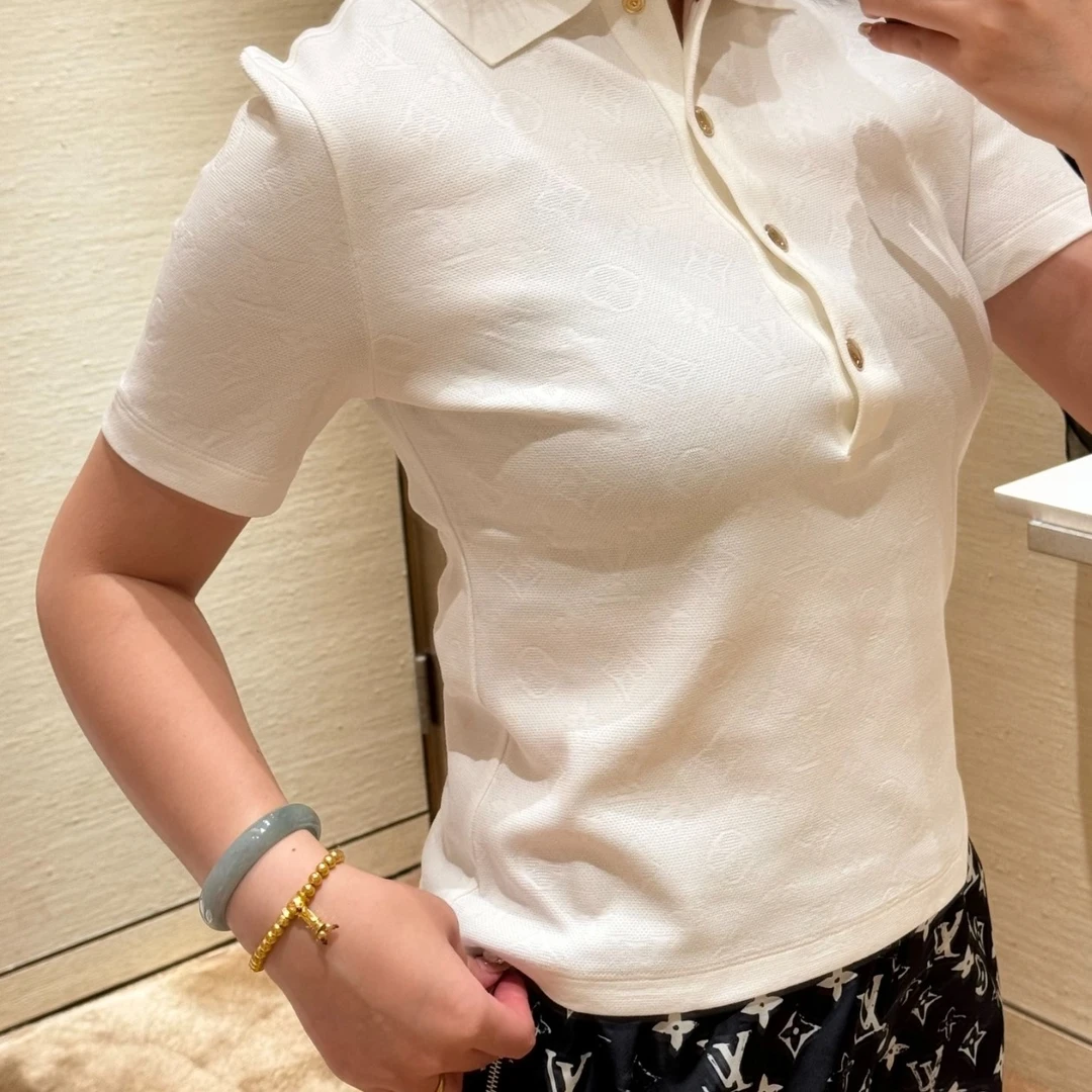 全新未使用 LouisVuitton/路易威登  满印长袖上装 白色/S码