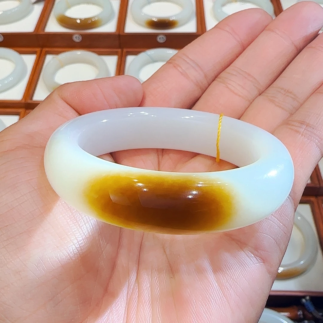 和田玉未镶嵌手镯且末传承级一口糖52 53