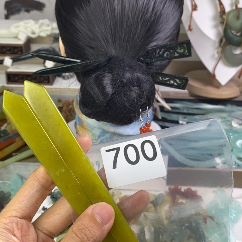 【闪购商品】岫玉发饰合金猫*白