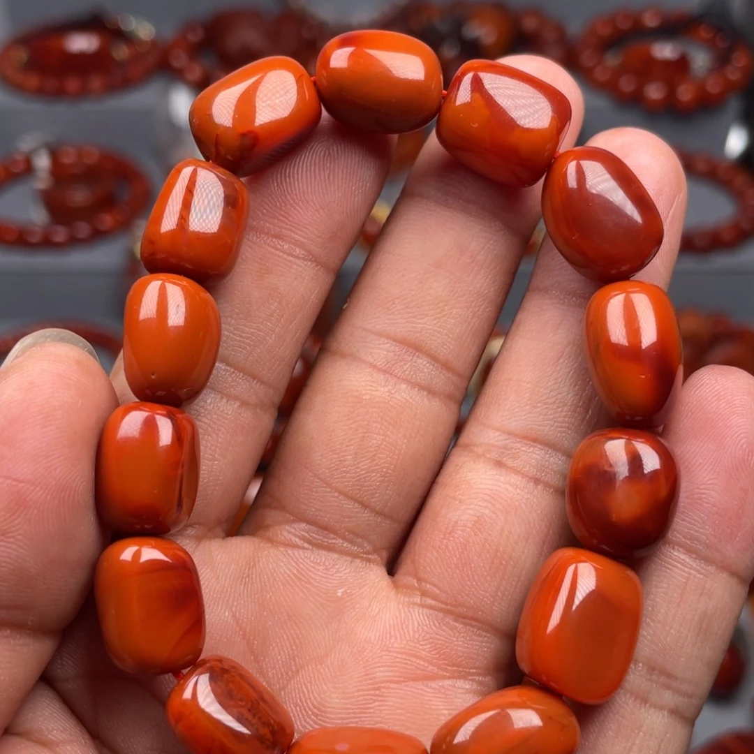 南红玛瑙未镶嵌珠宝奇石单圈