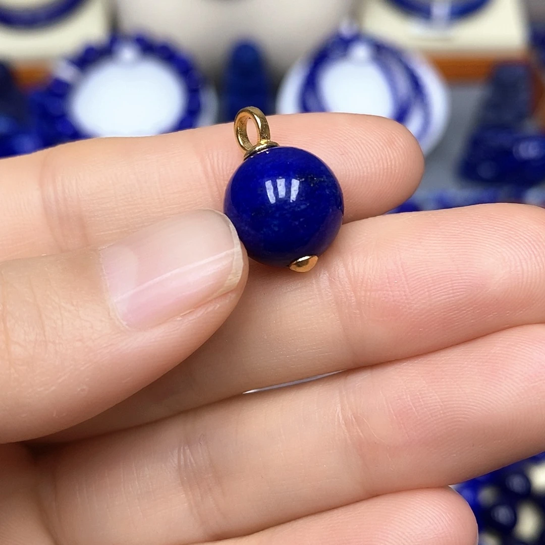 青金石未镶嵌颈饰