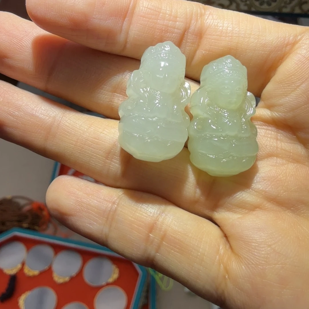 和田玉未镶嵌颈饰高晴白度母姜帅多样性拍一发一