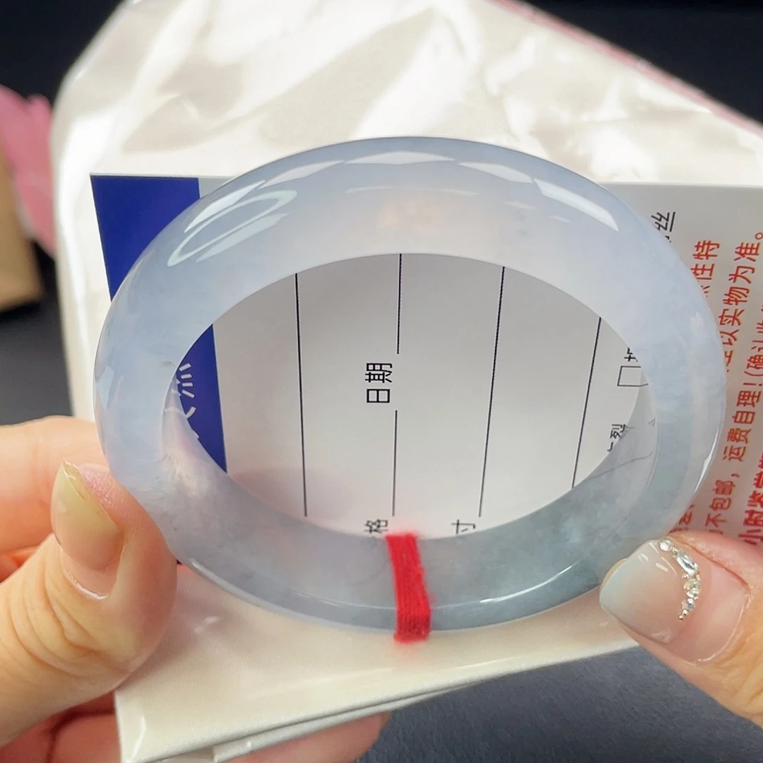 未镶嵌手镯翡翠19号冰烟紫色乌鸡种水5924