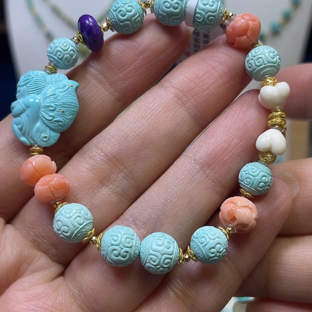 绿松石18K金镶嵌单圈