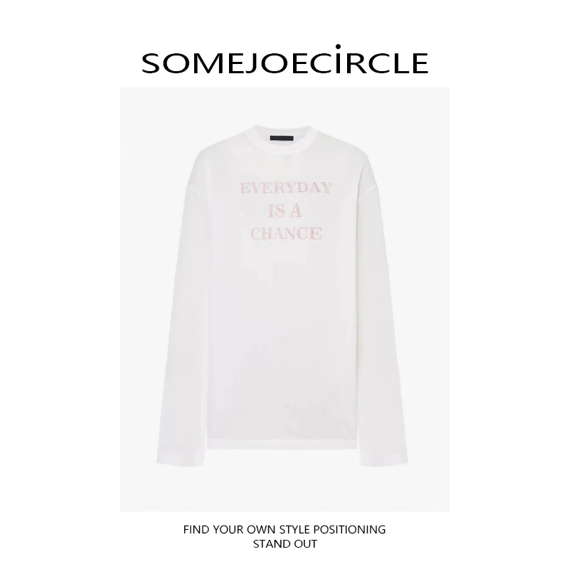 【DZ】SOMEJOECIRCLE【轻薄】25夏新品沙爽棉个性宽松长袖圆领Z5840