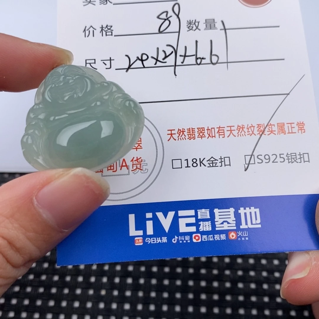 翡翠颈饰银S925镶嵌吊坠