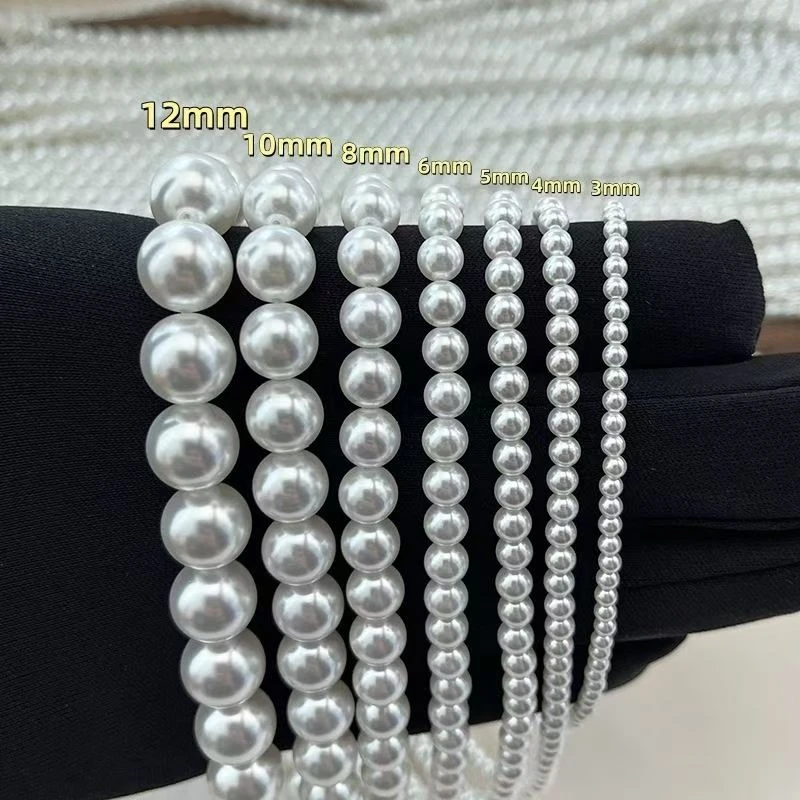 项链  时尚优雅轻奢海贝珠冷白光项链百搭强光经典气质