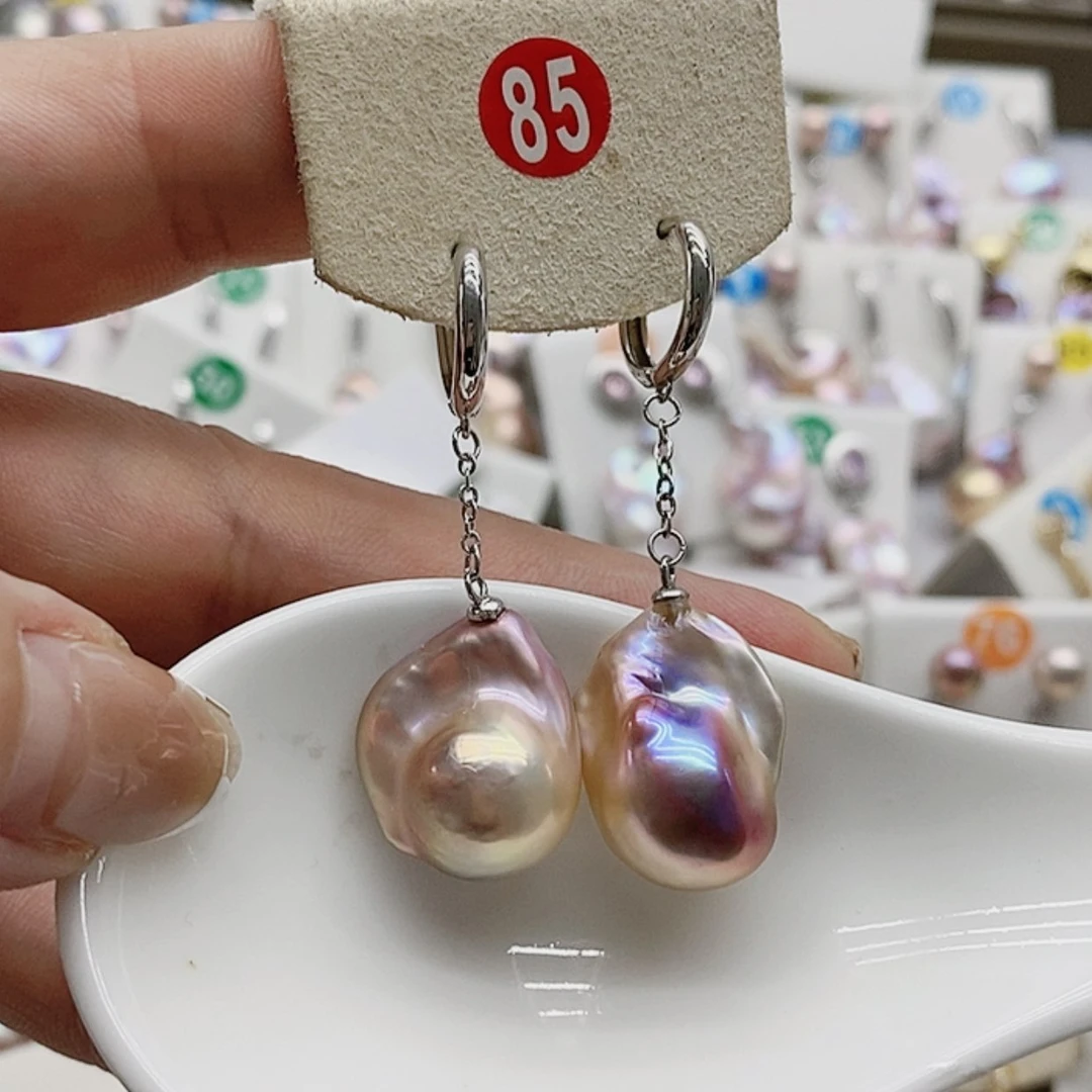 【闪购商品】银S925镶嵌淡水珍珠耳饰