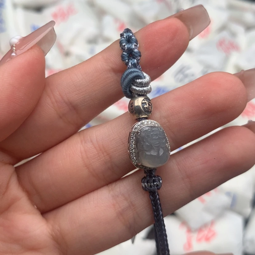 【闪购商品】翡翠手绳银S925镶嵌…….