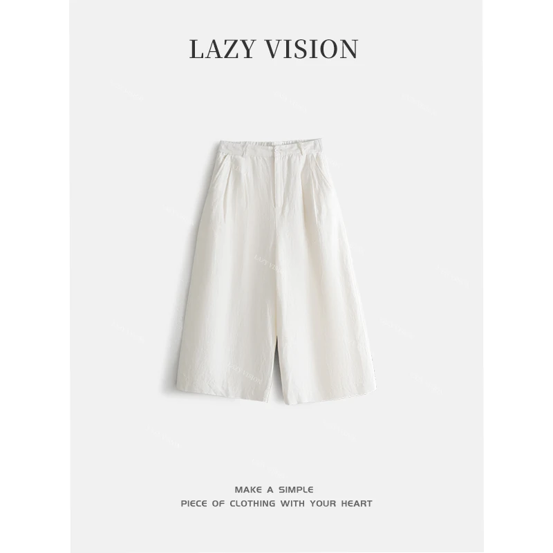LAZYVISION【山本亚麻裤】简约阔腿经典直筒透气休闲裤ZMD-29631