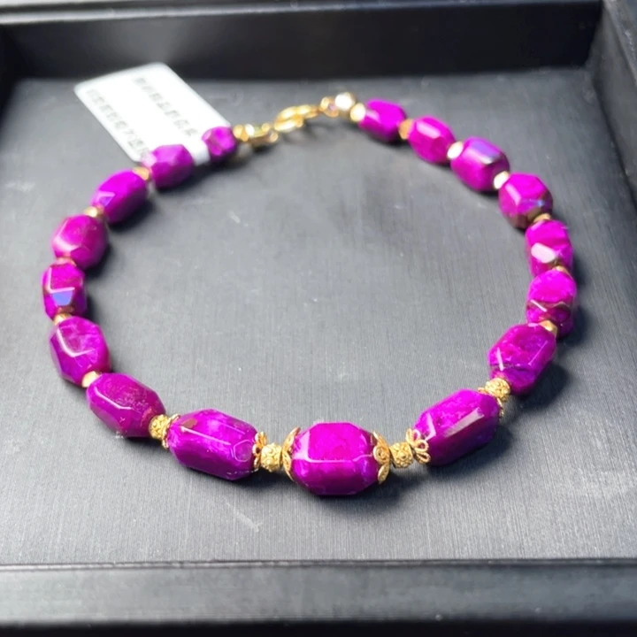 苏纪石（舒俱来）18K金镶嵌手链