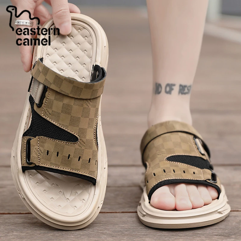 东方骆驼凉鞋男款2025夏季新款外穿防滑休闲凉拖开车软底沙滩拖鞋