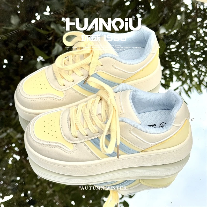 HUANQIU/环球百搭潮流高颜值板鞋女鞋2025夏季新款低帮休闲女鞋子