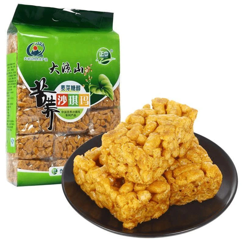正中苦荞沙琪玛麦芽糖醇大凉山荞麦零食中式糕点萨其马早餐点