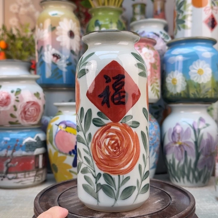 景德镇陶瓷花手绘釉下彩