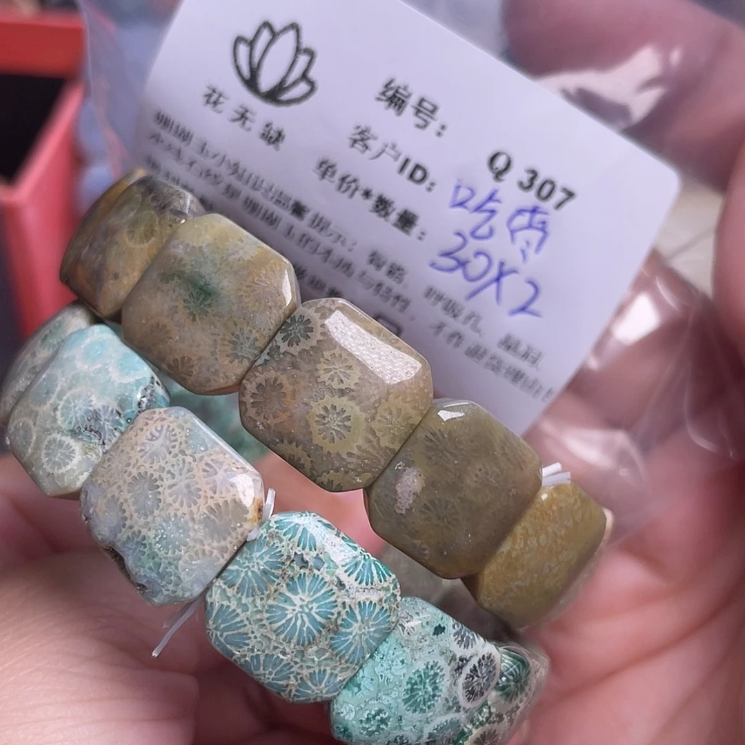 吃***˙硅化玉未镶嵌手镯