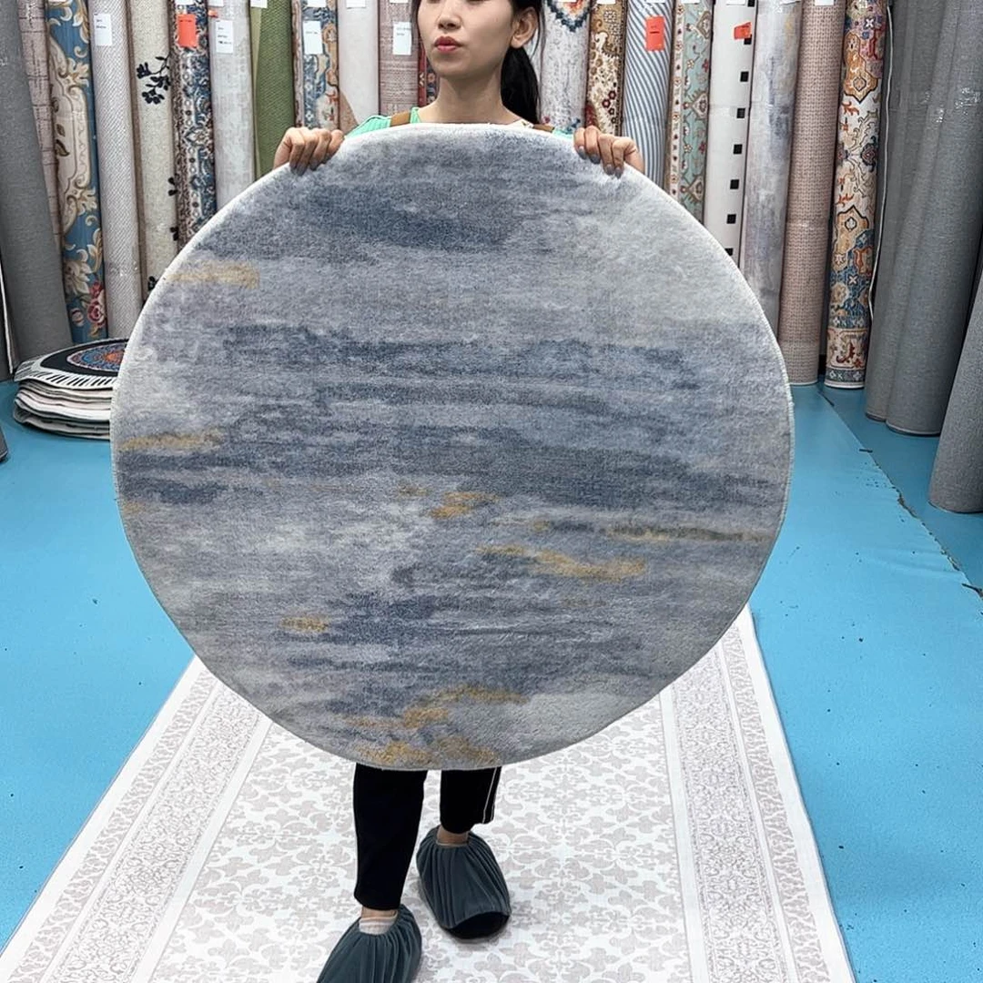 混纺加厚棉布底仿羊绒直径一米圆全新特价福利