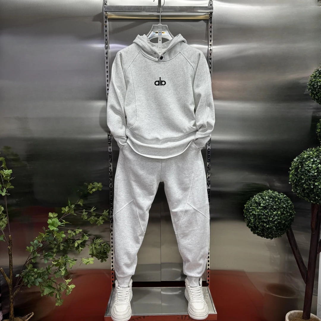 秋冬男士时尚套装百搭高品质休闲运动服连帽卫衣束脚裤两件套穿搭