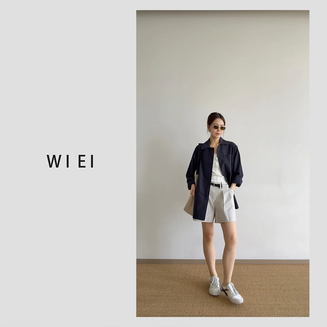 《WI EI》6月旅行家*高智感桑蚕丝通勤风超轻薄舒适外套25059