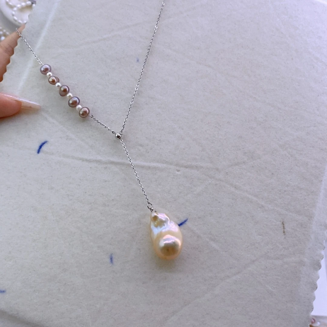 合金淡水珍珠大巴项链开播福利