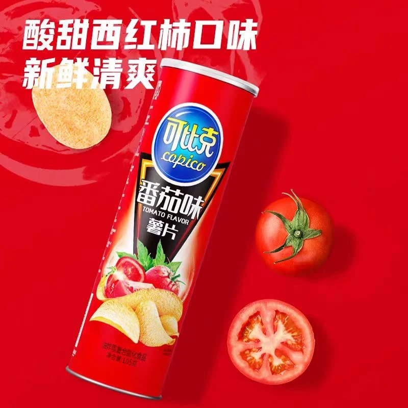 可比克马铃薯片经典105克/罐办公室休闲追剧夜宵零食小吃食品4罐